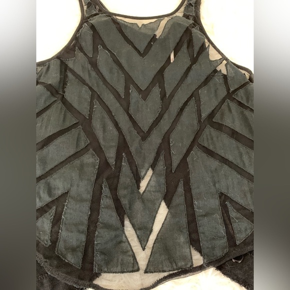 Free People Ginger Cutwork Top, sleeveless, Black, XS - Picture 14 of 15